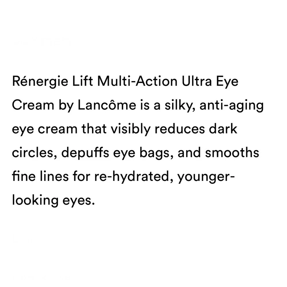 Lancôme Renergie Lift Multi-Action Ultra Eye Cream